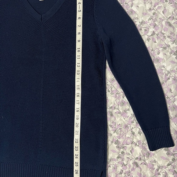 Charter Club  Blue V-Neck Sweater. #007 - Picture 5 of 5